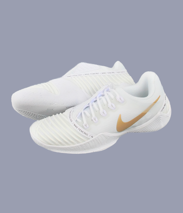 Nike Fencing Shoes &quot;Ballestra 2&quot; - White / Gold