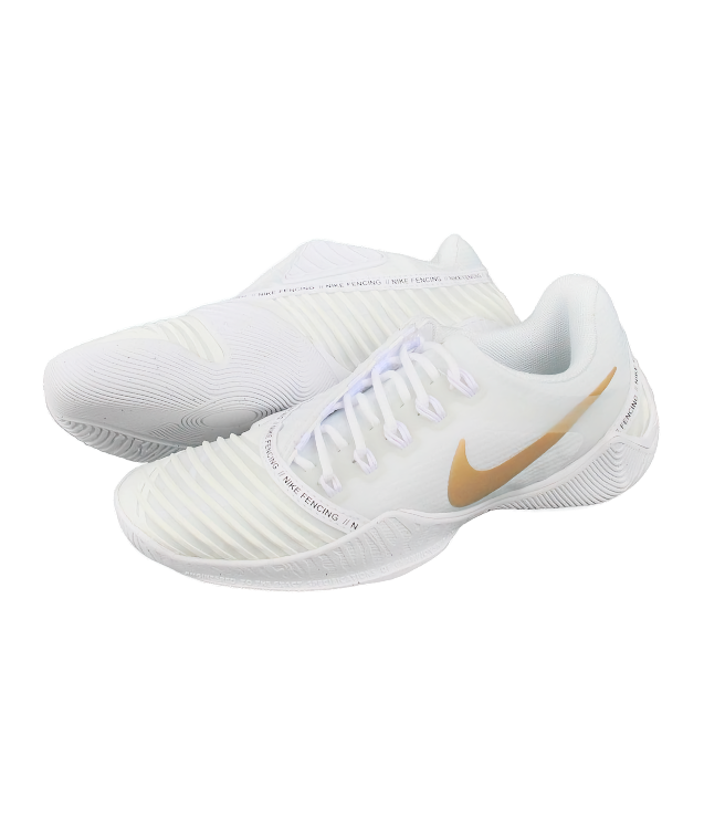 White and gold nike 2025 sneakers