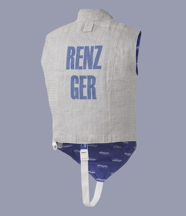 Name Print on Uhlmann Lame World Fencing Style